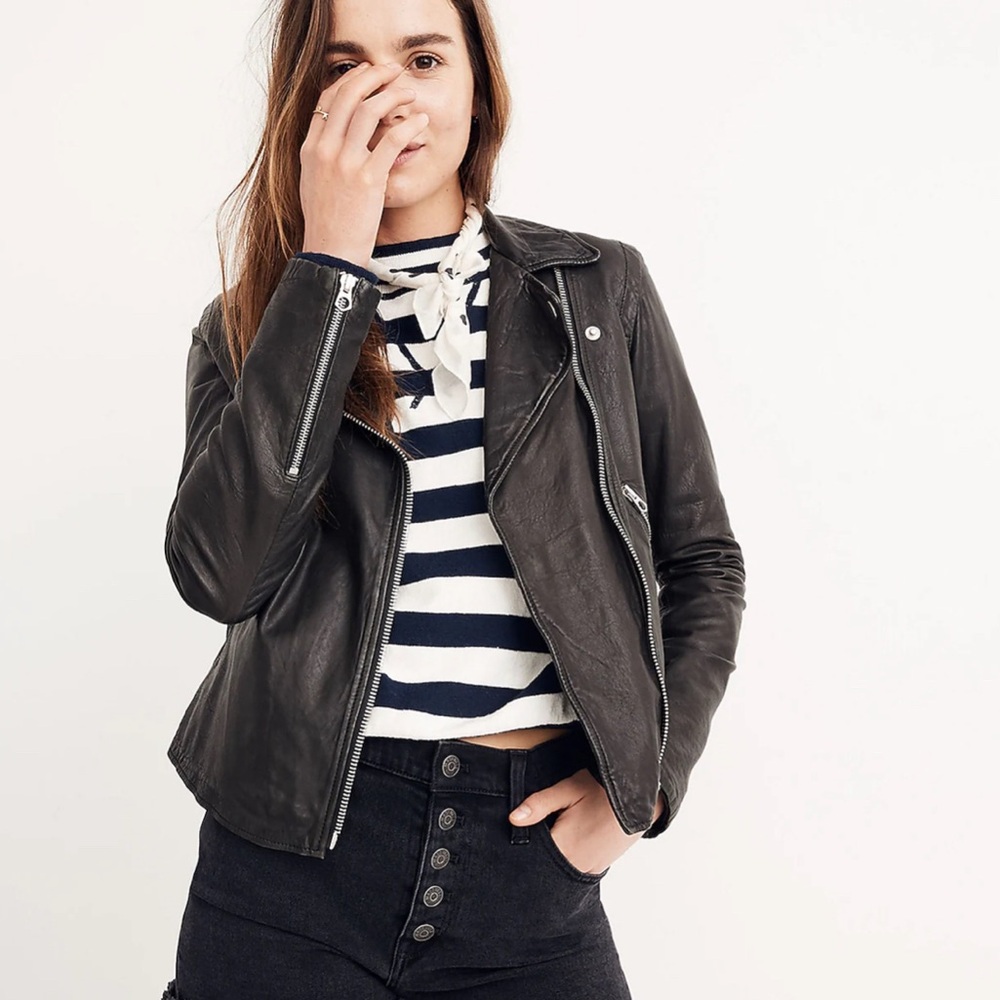 Madewell Washed Leather Motorcycle Jacket